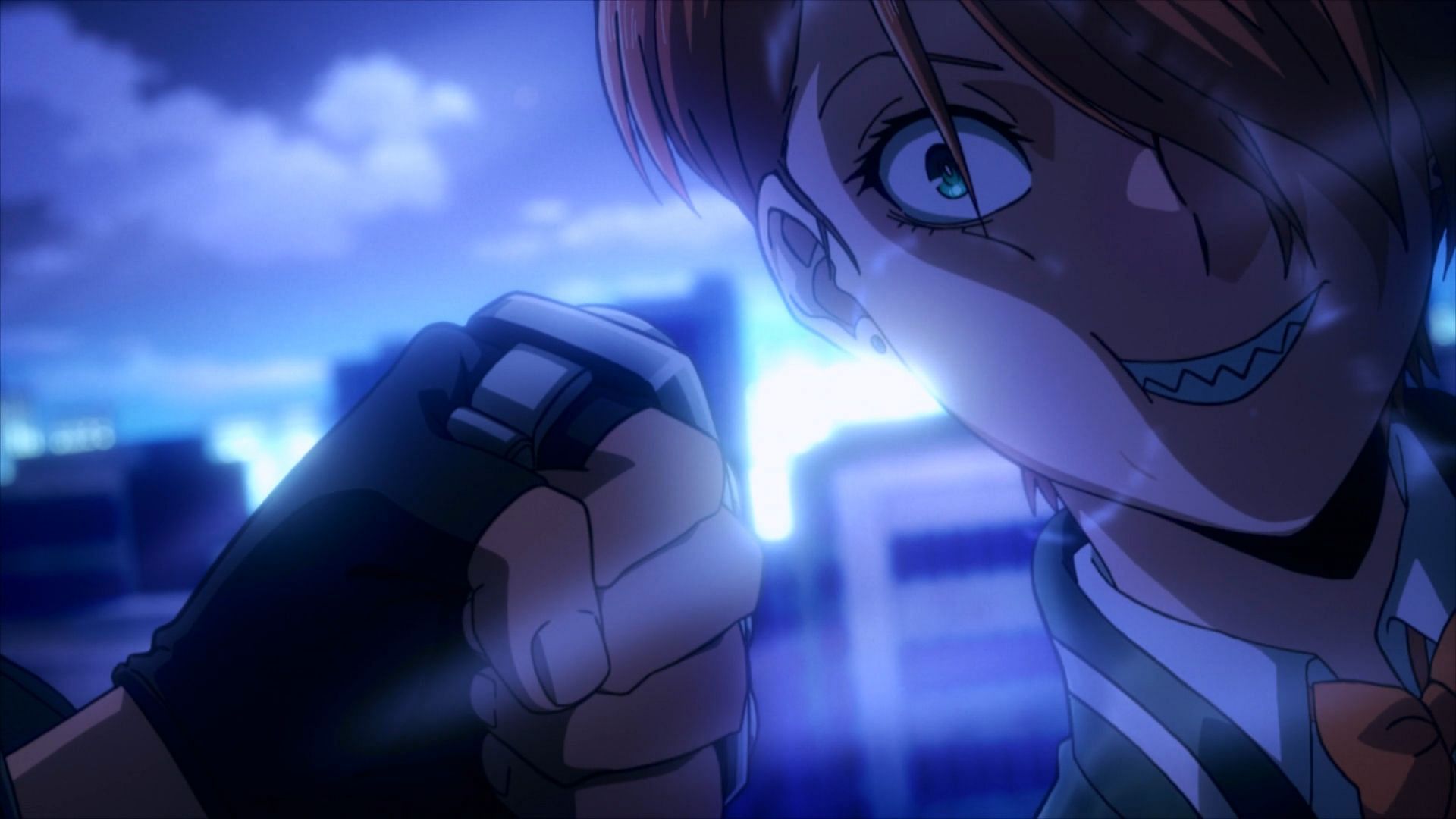 Knuckleduster's punch almost lands on Kuin (Image via Bones Film)